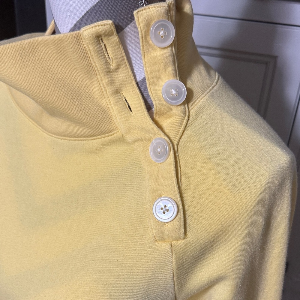 J. Crew Yellow Button-Detail Soft Sweater Size Small - Picture 2 of 6